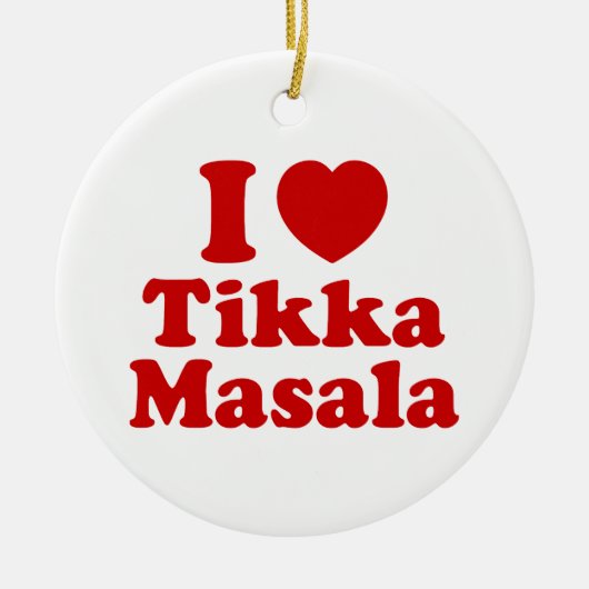I Heart (Love) Tikka Masala Keramisch Ornament (Voorkant)