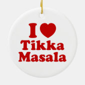 I Heart (Love) Tikka Masala Keramisch Ornament (Achterkant)