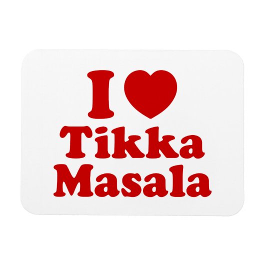 I Heart (Love) Tikka Masala Magneet (Horizontaal)