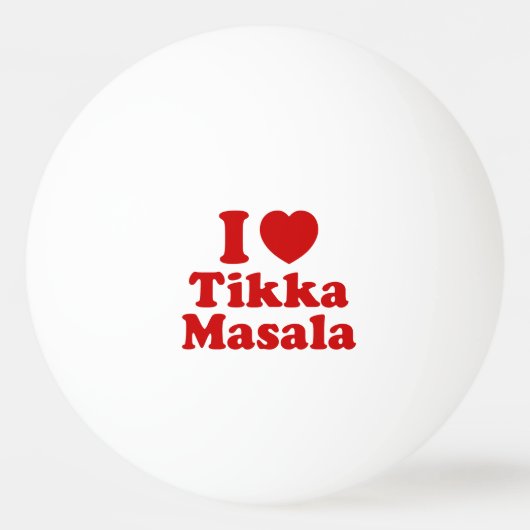 I Heart (Love) Tikka Masala Pingpongbal (Voorkant)