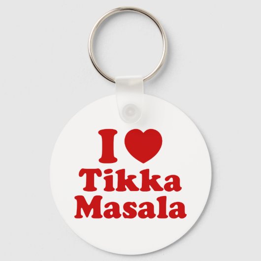 I Heart (Love) Tikka Masala Sleutelhanger (Voorkant)