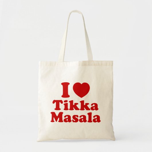 I Heart (Love) Tikka Masala Tote Bag (Voorkant)
