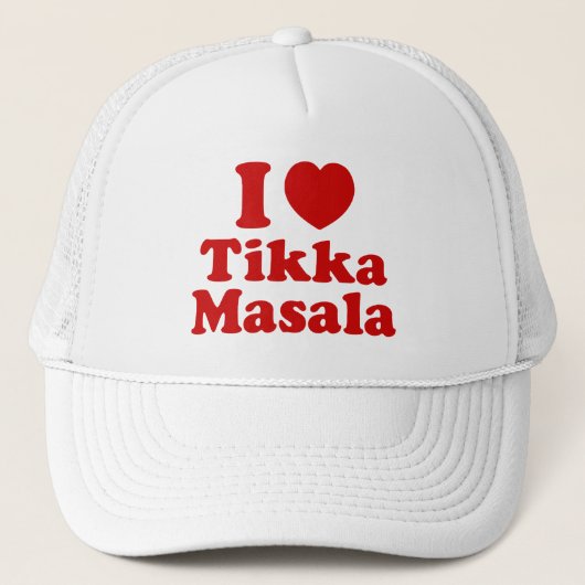 I Heart (Love) Tikka Masala Trucker Pet (Voorkant)