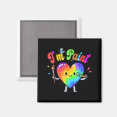 I Heart Love To Finger I'm Paint Cute Couple Valen Magneet (Voorkant / Achterkant)