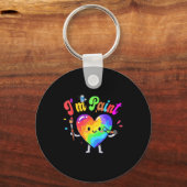 I Heart Love To Finger I'm Paint Cute Couple Valen Sleutelhanger (Voorkant)