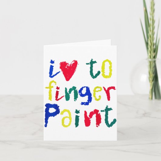 I Heart Love To Finger Paint - Funny Couple  Kaart (Voorkant)