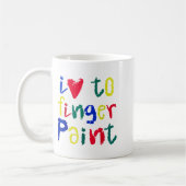 I Heart Love To Finger Paint - Funny Couple  Koffiemok (Links)
