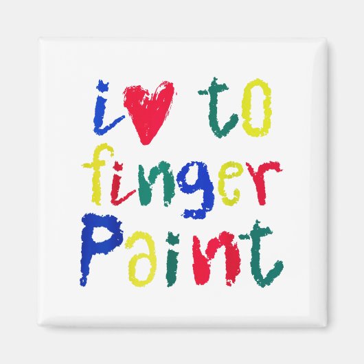 I Heart Love To Finger Paint - Funny Couple  Magneet (Voorkant)