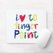 I Heart Love To Finger Paint - Funny Couple  Muismat (Met muis)