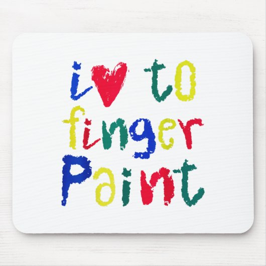 I Heart Love To Finger Paint - Funny Couple  Muismat (Voorkant)