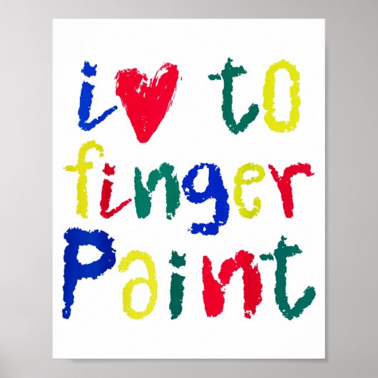 I Heart Love To Finger Paint - Funny Couple  Poster (Voorkant)