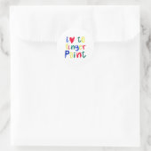 I Heart Love To Finger Paint - Funny Couple Ronde Sticker (Tas)