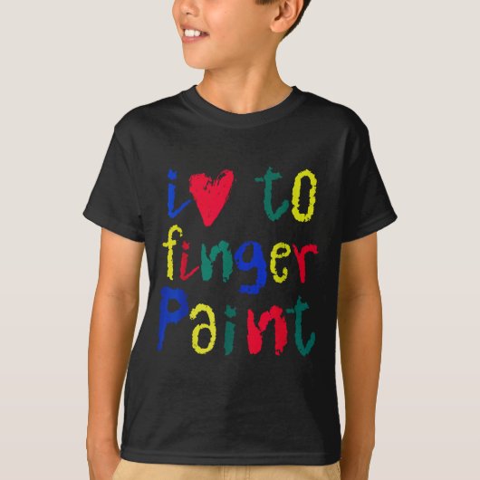 I Heart Love To Finger Paint - Funny Couple  T-shirt (Voorkant)