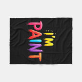 I Heart Love To Finger Paint I'm Paint Cute Couple Fleece Deken (Voorkant (Horizontaal))