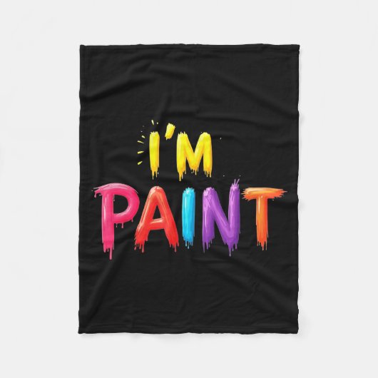 I Heart Love To Finger Paint I'm Paint Cute Couple Fleece Deken (Voorkant)