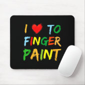 I Heart Love To Finger Paint I'm Paint Cute Couple Muismat (Met muis)
