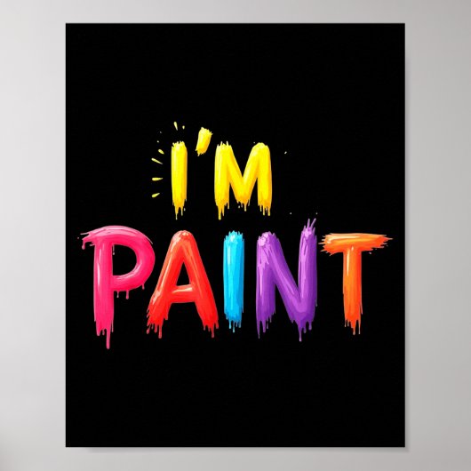 I Heart Love To Finger Paint I'm Paint Cute Couple Poster (Voorkant)