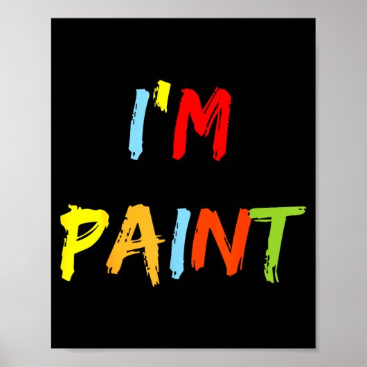I Heart Love To Finger Paint I'm Paint Cute Couple Poster (Voorkant)