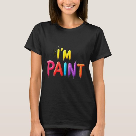 I Heart Love To Finger Paint I'm Paint Cute Couple T-shirt (Voorkant)