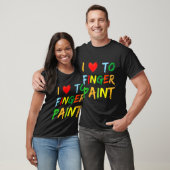 I Heart Love To Finger Paint I'm Paint Cute Couple T-shirt (Unisex)