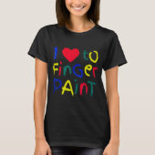 I Heart Love To Finger Paint I'm Paint Cute Couple T-shirt (Voorkant)