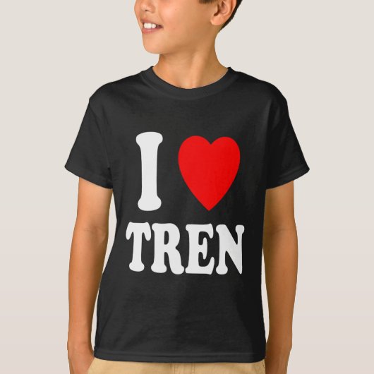 I Heart (Love) Tren Bodybuilding Steroïden Cycle M T-shirt (Voorkant)