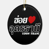 I Heart (Love) Udon Thani, Isan, Thailand Keramisch Ornament (Links)
