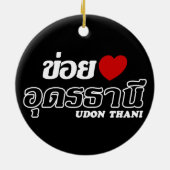 I Heart (Love) Udon Thani, Isan, Thailand Keramisch Ornament (Achterkant)