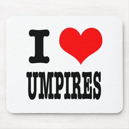 I HEART (LOVE) UMPIRES MUISMAT (Voorkant)