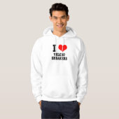 I HEART (LOVE) velcro sneakers Hoodie (Voorkant volledig)