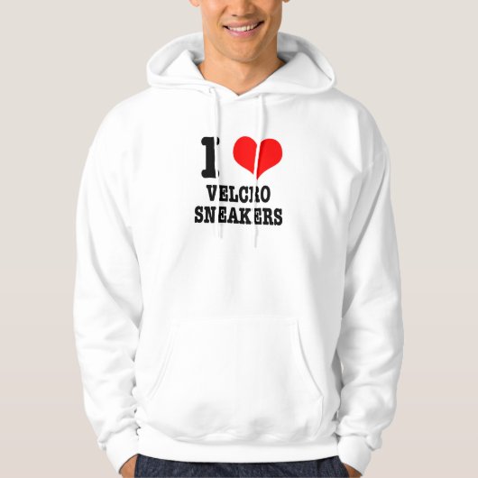 I HEART (LOVE) velcro sneakers Hoodie (Voorkant)