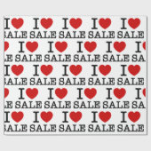 I HEART [LOVE] VERKOOP CADEAUPAPIER (Vlak)