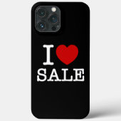 I HEART [LOVE] VERKOOP Hoesje-Mate iPhone CASE (Achterkant)