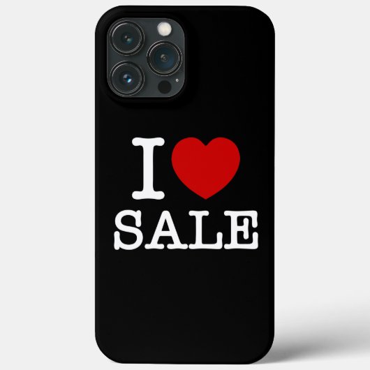 I HEART [LOVE] VERKOOP Hoesje-Mate iPhone CASE (Achterkant)