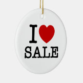 I HEART [LOVE] VERKOOP KERAMISCH ORNAMENT (Rechts)