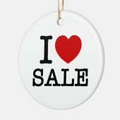 I HEART [LOVE] VERKOOP KERAMISCH ORNAMENT (Links)