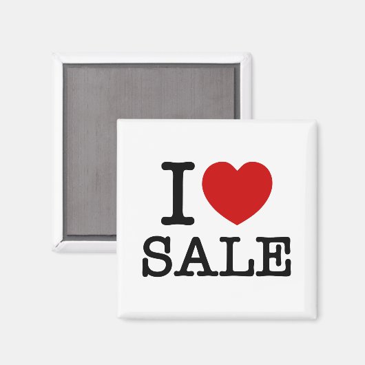 I HEART [LOVE] VERKOOP MAGNEET (Voorkant / Achterkant)