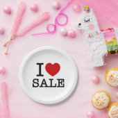 I HEART [LOVE] VERKOOP PAPIEREN BORDJE (Feest)