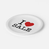 I HEART [LOVE] VERKOOP PAPIEREN BORDJE (Gekanteld)