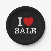 I HEART [LOVE] VERKOOP PAPIEREN BORDJE (Voorkant)