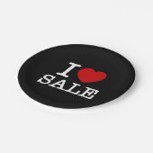 I HEART [LOVE] VERKOOP PAPIEREN BORDJE (Gekanteld)