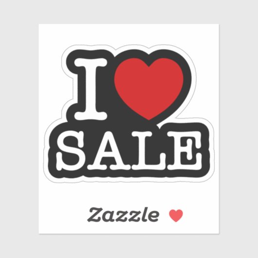 I HEART [LOVE] VERKOOP STICKER (Vel)
