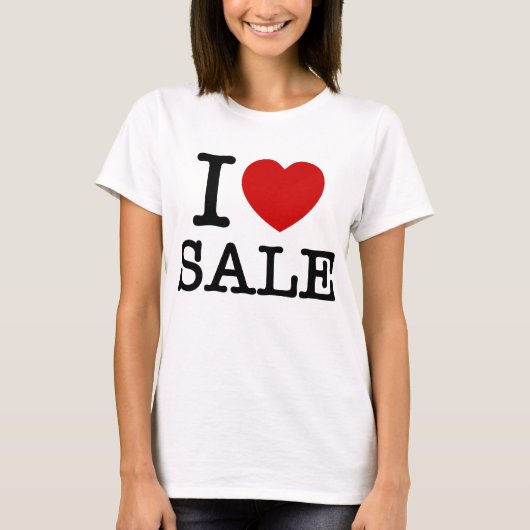 I HEART [LOVE] VERKOOP T-SHIRT (Voorkant)