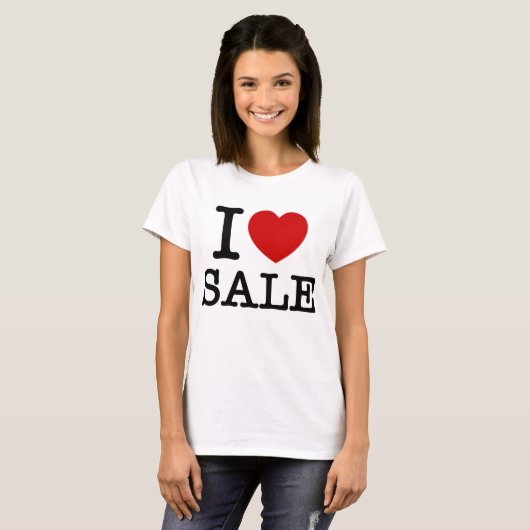 I HEART [LOVE] VERKOOP T-SHIRT (Voorkant volledig)