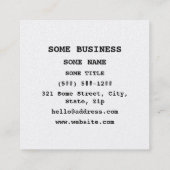 I HEART [LOVE] VERKOOP VIERKANTE VISITEKAARTJE (Achterkant)