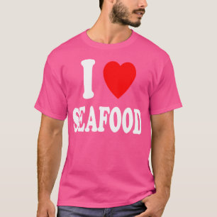 I Heart (Love) Vis Vis Krab Kreeft Scallops T-shirt