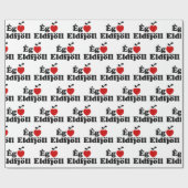 I Heart (Love) Volcanoes (Ég Elska Eldfjöll) Cadeaupapier (Vlak)