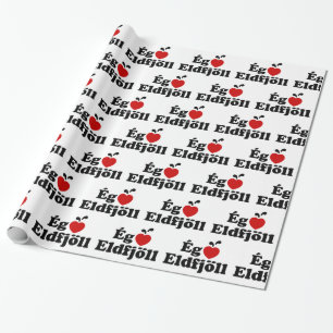 I Heart (Love) Volcanoes (Ég Elska Eldfjöll) Cadeaupapier