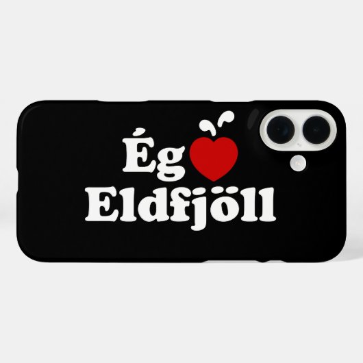 I Heart (Love) Volcanoes (Ég Elska Eldfjöll) Case-Mate iPhone Case (Achterkant (horizontaal))