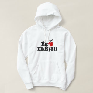 I Heart (Love) Volcanoes (Ég Elska Eldfjöll) Hoodie